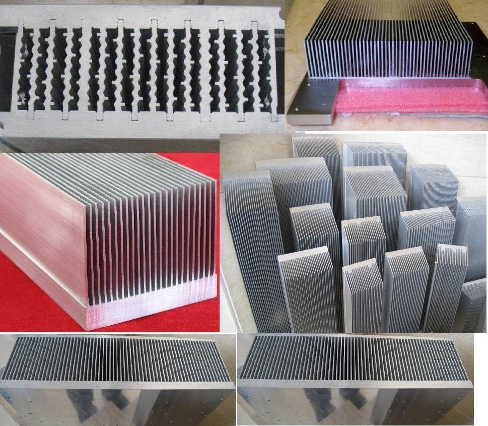 high aspect ratios extrusion stacked bonded heat sink